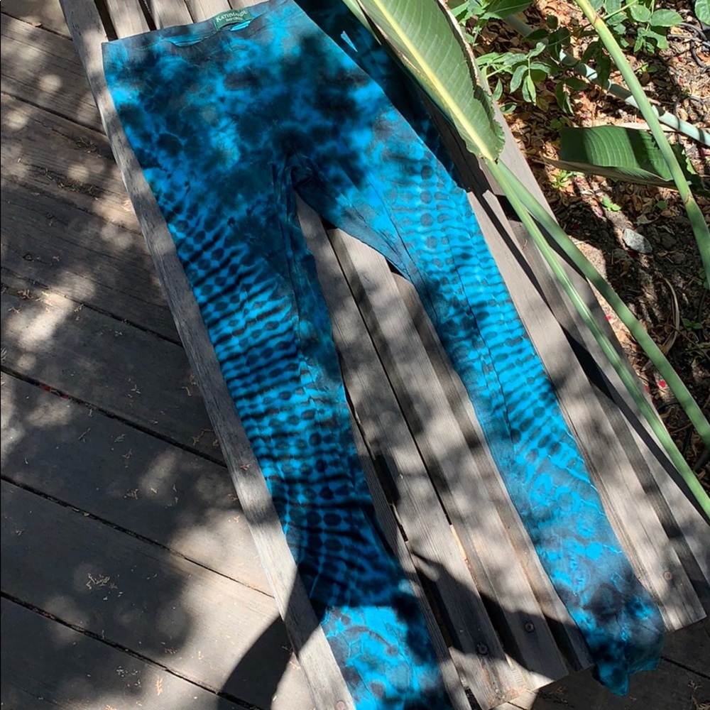 Blue Tie-Dye Leggings